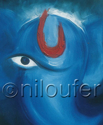 GANESHA - Oil painting on canvas paper