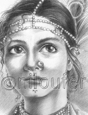the bride - pencil drawing on paper