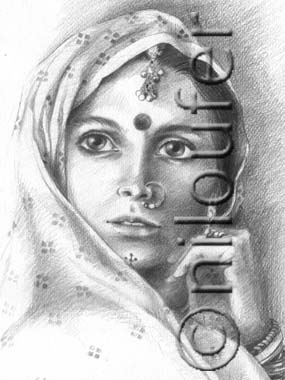 Thoughtful - pencil drawing on paper